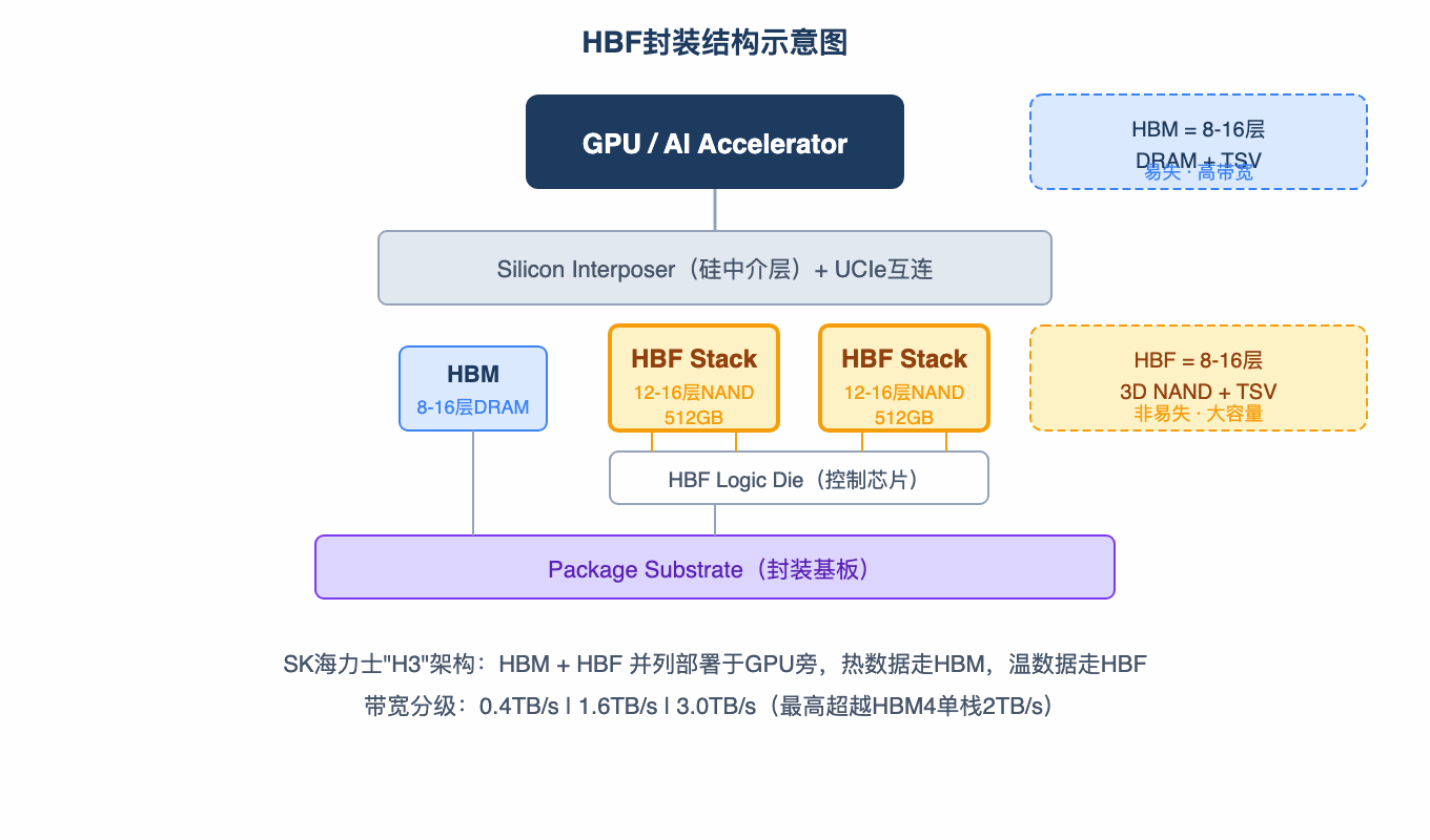 HBF封装结构示意图